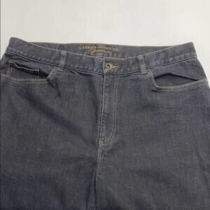 RALPH LAUREN Womens 14 Black Straight Leg Jeans